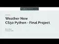 Weather Now - CS50 Python