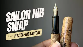 Sailor Nib Swap with Flexible Nib Factory Housing