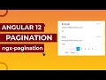 Pagination for Angular 12 With ngx-pagination