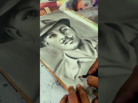 Pandra, August special video, Bhagat Singh portrait #zarjo #art #hardworkworks #15august