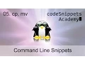 Command Line Tutorial 05 Copying Renaming and Moving Files cp