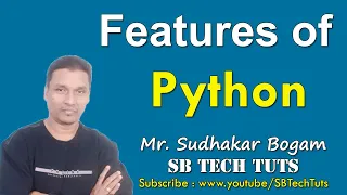 Features of Python Python Features Python Programming in Telugu