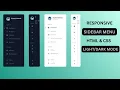 Responsive Sidebar Menu in HTML CSS JavaScript Mode