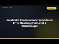 Master JS Fast Level 1 Essentials for Beginners
