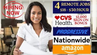 4 REMOTE JOBS 2023 l CVS HEALTH 1 000 SIGN ON BONUS PROGRESSIVE NATIONWIDE AMAZON l HOT JOBS