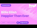 Download Lagu Billie Eilish - Happier Than Ever (Karaoke Piano)