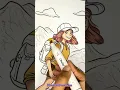 A Perfect Escape Girl Hiking in Stunning Mountain Views Coloring Page