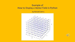 Use Python to Display Vector Fields