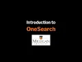 Introduction to OneSearch