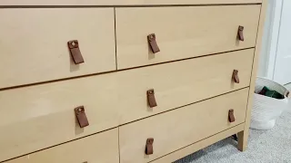 Leather Drawer Pulls REVIEW - Perfect for dresser upgrade