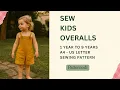 How to Sew Kids Overalls Easy Tutorial PDF Pattern for Ages 1 9