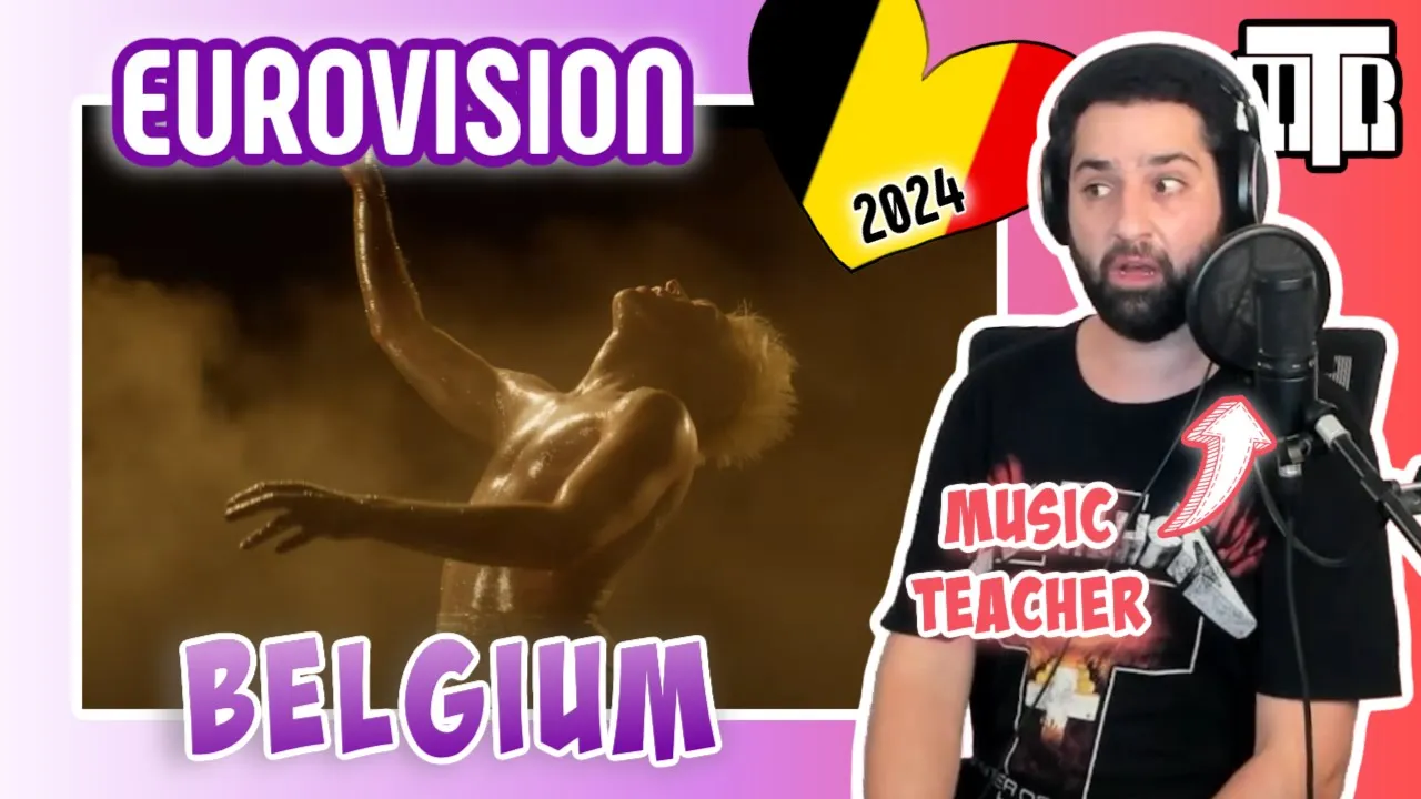 Belgium Eurovision 2024 Reactionalysis - Music Teacher Analyses Before The Party Is Over by Mustii