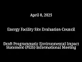 April 8 2025 EFSEC Draft Programmatic Environmental Impact Statement Informational Meeting