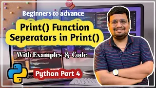 Python Print Function Explained How to Use Separators in Print Python for Beginners Ep 4