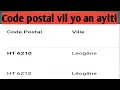 code postal vil yo an ayiti