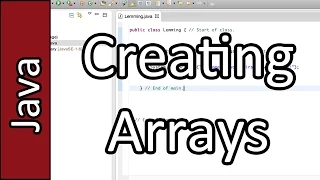 Creating Arrays - Java Programming Tutorial PC Mac 2015