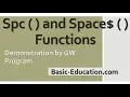 SPC vs SPACE FUNTION for Creating Spaces on Screen in Print GW BASIC Programing Tutorial