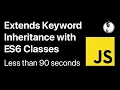 Extends Keyword Inheritance Between ES6 Classes Less than 90 seconds