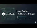 LeetCode Problem no 7 Reverse Integer Sujal Vasara