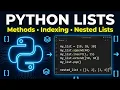 Python Lists Explained List Methods Indexing Nested Lists Loops
