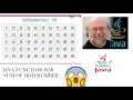 JAVA FUNCTION SUM OF ODD NUMBER USING WHILE LOOP USING MATH FUNCTION ONCE MUST WATCH