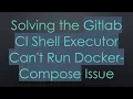 Solving the Gitlab CI Shell Executor Can t Run Docker-Compose Issue