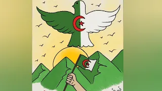رسم أول نوفمبر رسم بمناسبة ذكرى اندلاع الثورة الجزائرية رسم سهل وخطوة بخطوة  رسم أول نوفمبر رسم بمناسبة ذكرى اندلاع الثورة الجزائرية رسم سهل وخطوة بخطوة
