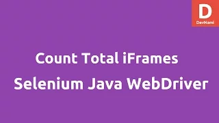 Total Number of iframes Selenium Java WebDriver