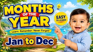learn months of the year jan to december kids learning video