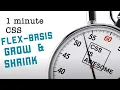 Flex basis grow shrink CSS in under a minute