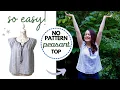 Only 2 pieces to make this EASY peasant top for summer