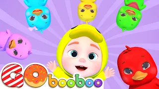 5 Little Ducks (Learn Colors Song) | Newborn Baby Songs | GoBooBoo Kids Songs & Nursery Rhymes