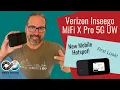 First Look Verizon Inseego MiFi X Pro 5g UW m3100 Mobile Hotspot with x65 Modem