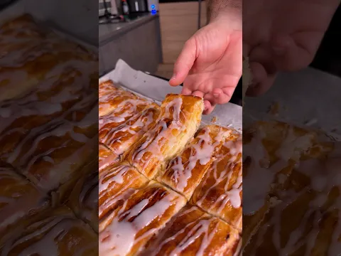 Слойки с творогом и вишней…# #рецепт #выпечка #кчаю #быстро #вкусно