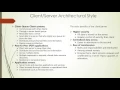 Chapter 3 Movie 1 Software Architecture and Design 12 min Client server