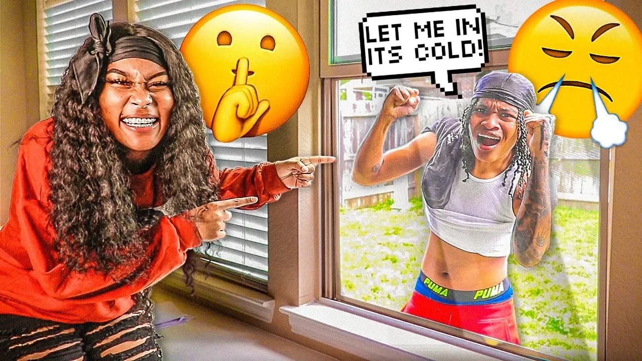 LOCKING HER OUTSIDE! REVENGE PRANK!