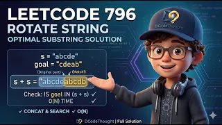 Rotate String LeetCode 796 Strings Basic To Optimal DCodeThought