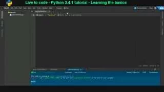 Python 3 4 1 tutorial - Learning the basics