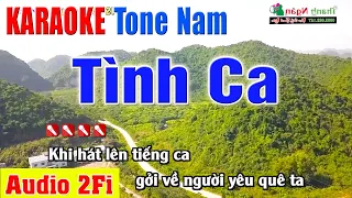 Download TÌNH CA  Hoàng Việt Karaoke Tone Nam | Âm Thanh Tách Nhạc 2Fi - Nhạc Sống Thanh Ngân MP3