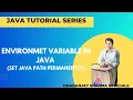Environment Variable in Java Set Java Path Permanently