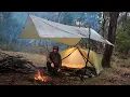 Download Lagu Camping in the Rain - Cosy Shelter in a Freezing Cold Forest