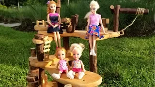 Download Tree house ! Elsa and Anna toddlers - hoverboard - bubble train - park - playground MP3