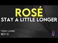 Download Lagu ROSÉ - Stay A Little Longer - Karaoke Instrumental - Lower