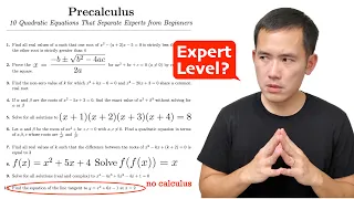 10 quadratic equations that separate experts from beginners