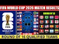 FIFA World Cup 2026 Round Of 16 Qualified Teams Results Next Match Fixtures World Cup 2026