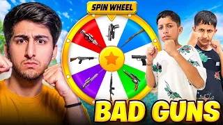 Bad Guns Challenge With My Little Brothers😭Bad Idea [A_s Gaming] - Free Fire India