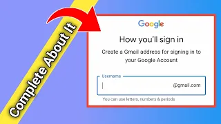How you ll sign in create a gmail address for signing in to your google account Username create