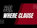 SQL WHERE clause Oracle SQL fundamentals
