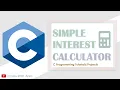 C Projects Simple Interest Calculator Code With Arka