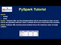 43 least in pyspark min in pyspark PySpark tutorial